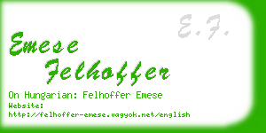 emese felhoffer business card